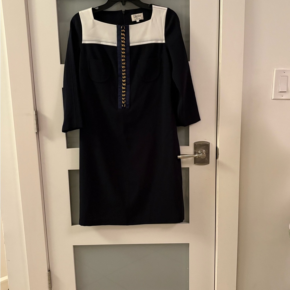 Pamela McCoy Black and White Midi Dress